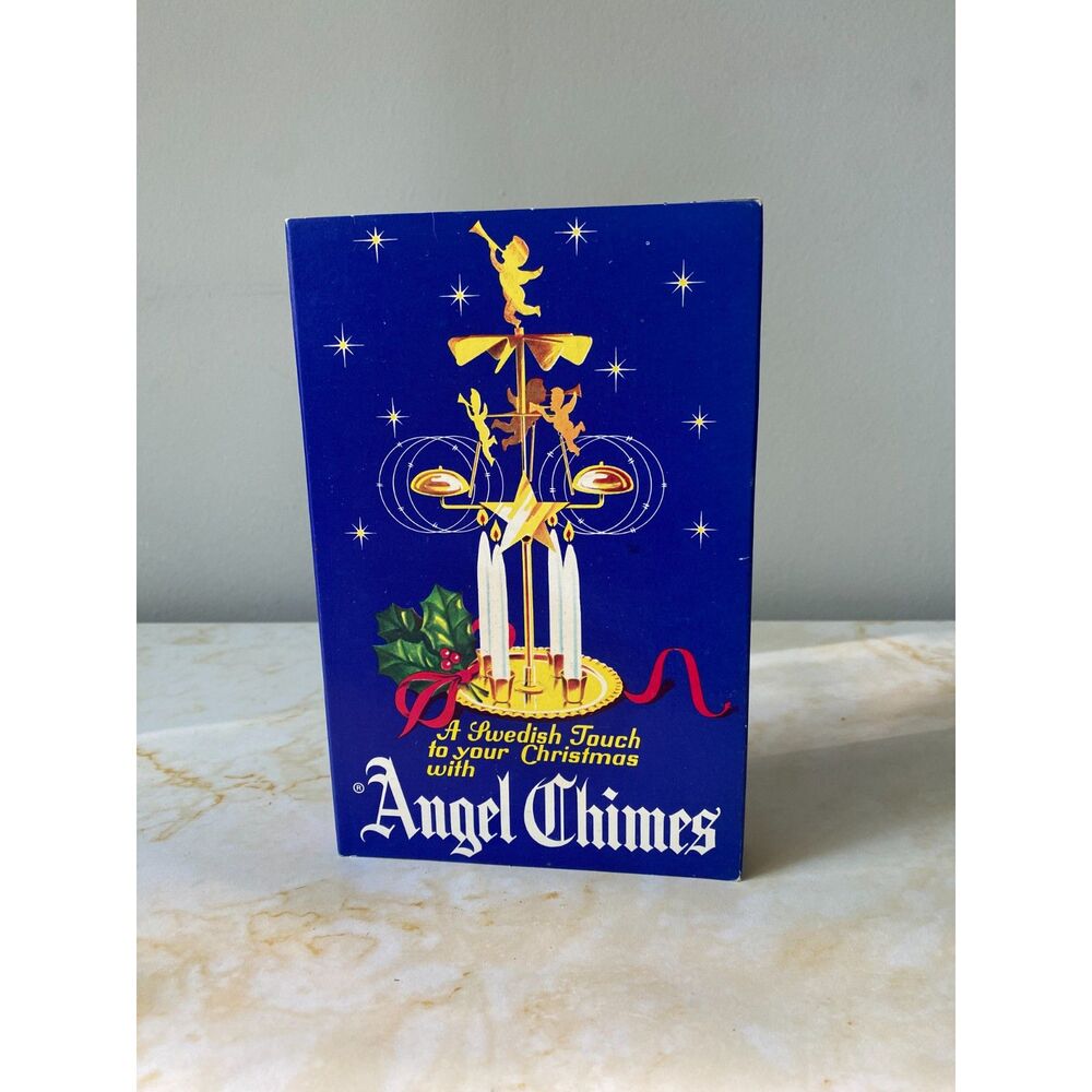 NEW Vintage Set Swedish Angel Chimes Brass FLYING ANGEL  Swedish Tradition